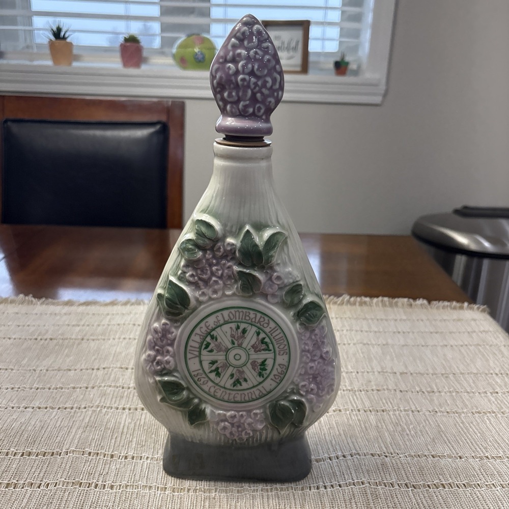 Jim Beam 1969 Lombard ‎ Lilac Festival Decanter Empty